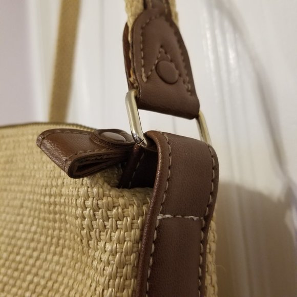 Wicker Woven Bucket Bag for Summer Vintage Liz Claiborne - Picture 11 of 13